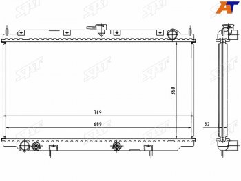 Радиатор охлаждающей жидкости SAT Nissan AD Y11 (1999-2008)