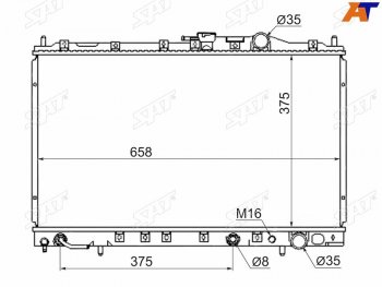 Радиатор SAT Mitsubishi Chariot N30,N40 дорестайлинг (1991-1994)