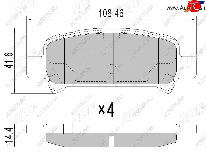 679 р. Колодки тормозные зад RH-LH SAT  Subaru Forester (SF,  SG,  SH,  SJ,  SK/S14), Impreza (GC,  GF,  GD,  GG,  GE,  GH,  GJ,  GK)  с доставкой в г. Тамбов