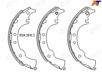 1 539 р. Колодки тормозные барабанные задние RH-LH SAT Toyota Gaia XM10 дорестайлинг (1998-2001)  с доставкой в г. Тамбов. Увеличить фотографию 1