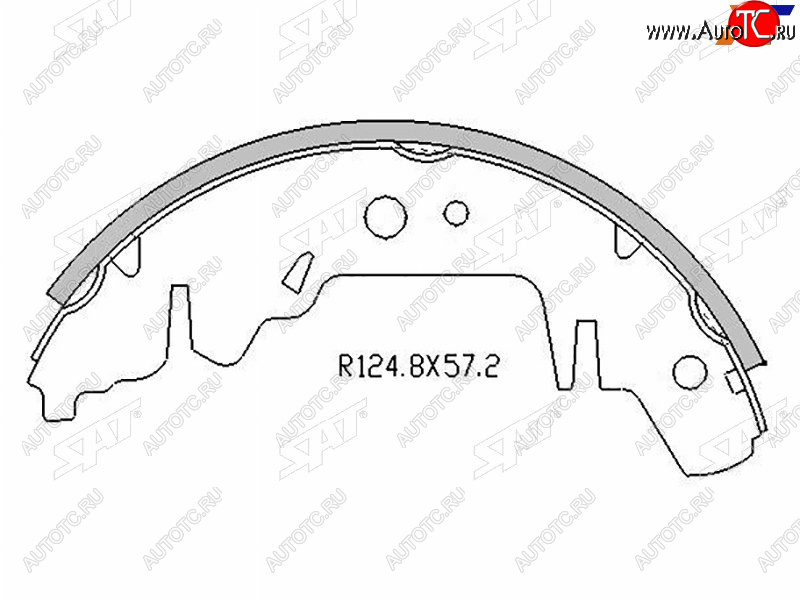 1 739 р. Колодки тормозные барабанные задние RH-LH SAT  Chrysler Voyager  GS минивэн (1995-2000), KIA Carnival ( UP,CQ,  UP,GQ) (1998-2006)  с доставкой в г. Тамбов