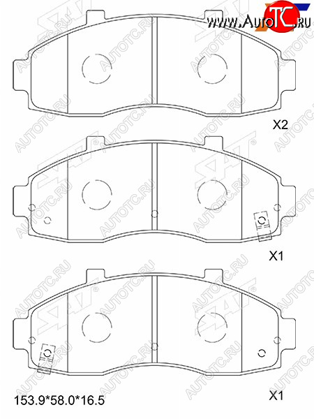 1 599 р. Колодки тормозные перед FR-FL SAT  KIA Carnival ( UP,CQ,  UP,GQ) - Pregio  с доставкой в г. Тамбов