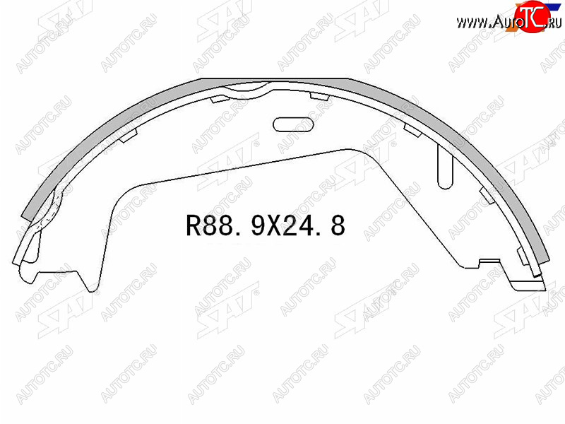 1 099 р. Колодки тормозные барабанные задние LH-RH SAT  Volvo S60  RS,RH седан - XC90  C  с доставкой в г. Тамбов