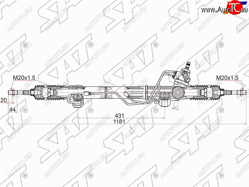 13 949 р. Рейка рулевая LHD SAT  Toyota Land Cruiser Prado  J120 (2002-2009)  с доставкой в г. Тамбов