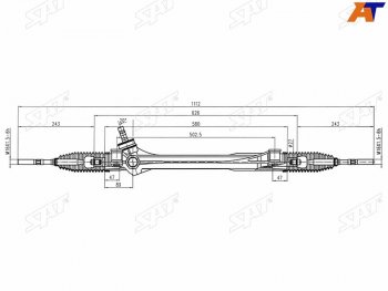 Рейка рулевая LHD SAT Toyota RAV4 XA30 5 дв. удлиненный 2-ой рестайлинг (2010-2013)