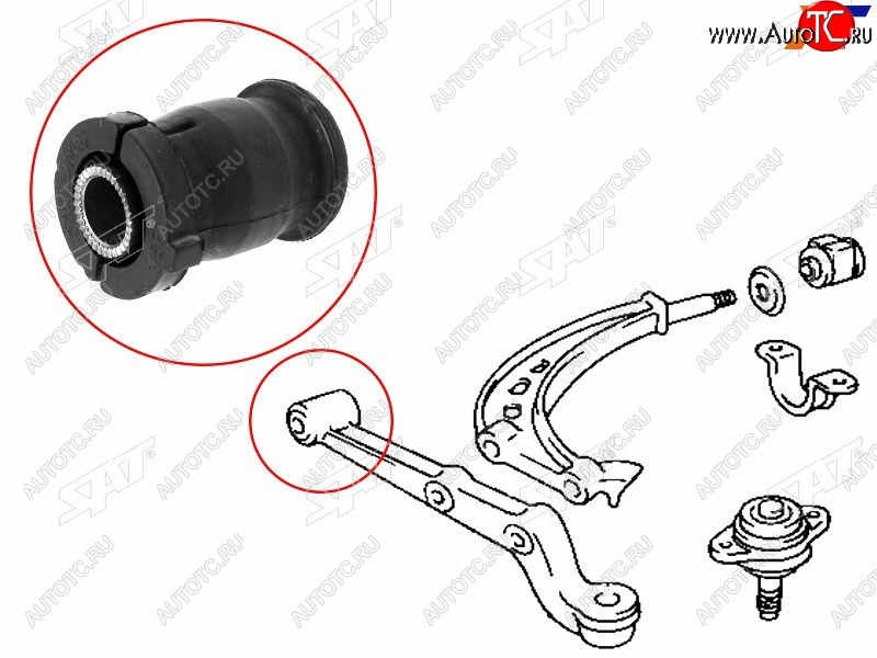 499 р. Сайлентблок переднего рычага FR SAT  Toyota Estima Emina  XR10, XR20 - Estima Lucida  XR10,20  с доставкой в г. Тамбов