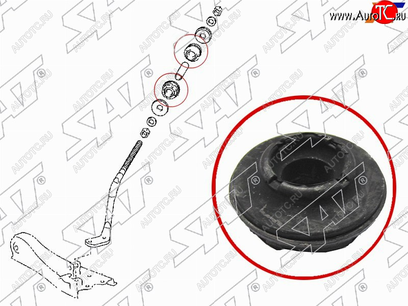 269 р. Сайлентблок рычага передней подвески FR-FL SAT  Toyota Hiace ( Y100,  H200,  H300) (1995-2024) бортовой грузовик (Япония) дорестайлинг , минивэн (Япония) дорестайлинг , минивэн (Япония) 1-ый рестайлинг, минивэн (Япония) 2-ой рестайлинг, минивэн (Япония) 3-ий рестайлинг, минивэн дорестайлинг  с доставкой в г. Тамбов