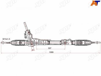 15 649 р. Рейка рулевая LHD SAT  Nissan Teana  3 L33 (2014-2020), Renault Duster  HS (2010-2021), Renault Kaptur (2016-2024)  с доставкой в г. Тамбов. Увеличить фотографию 1