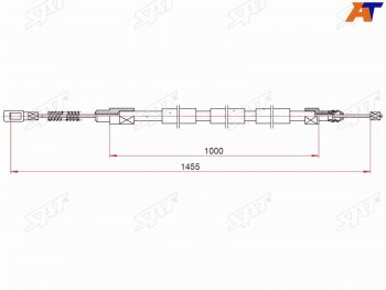 669 р. Трос ручного тормоза SAT  Volkswagen Transporter  T3 (1979-1990)  с доставкой в г. Тамбов. Увеличить фотографию 1