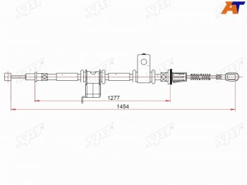 Трос ручного тормоза RH SAT Chevrolet (Шевролет) Captiva (Каптива) ( CN202S) (2006-2024) CN202S  дорестайлинг, 1-ый рестайлинг, 2-ой рестайлинг,  дорестайлинг, дорестайлинг