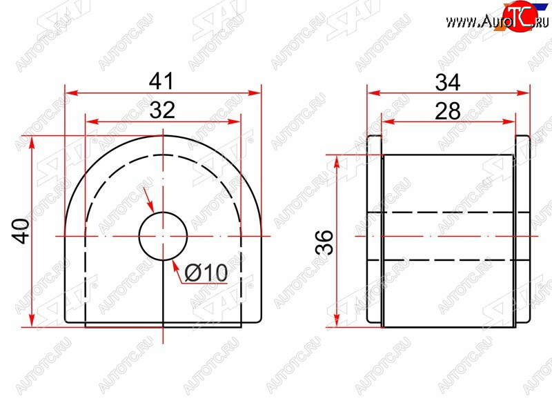 184 р. Втулка стабилизатора заднего LH=RH SAT  Honda HR-V ( GH1,GH2,  GH3, GH4,  GH1, GH2) (1998-2005) дорестайлинг 3 дв., дорестайлинг 5 дв., рестайлинг 3 дв., рестайлинг 5 дв.  с доставкой в г. Тамбов