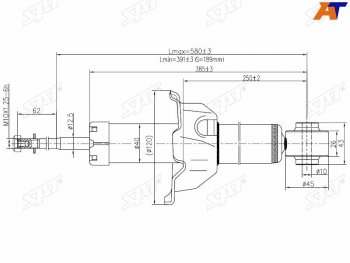 Стойка задняя LH=RH SAT  Honda (Хонда) CR-V (СР-В)  RD1,RD2,RD3 (1995-2001) RD1,RD2,RD3  дорестайлинг, рестайлинг