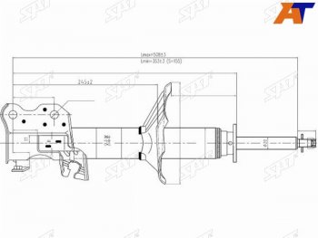 Стойка передняя RH SAT Nissan Almera седан G15 (2012-2019)