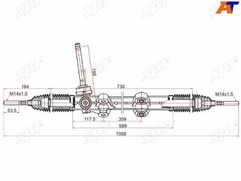 8 749 р. Рейка рулевая SAT  Hyundai i20 PB, KIA i20 (PB)  с доставкой в г. Тамбов. Увеличить фотографию 1