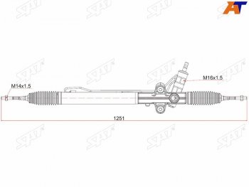 Рейка рулевая SAT Hyundai Starex/Grand Starex/H1 TQ дорестайлинг (2007-2013)