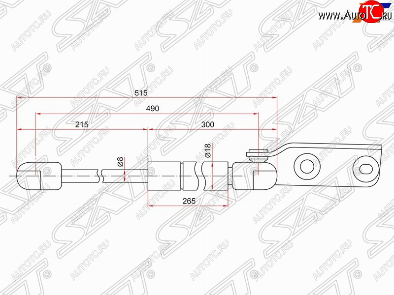 979 р. Правый упор крышки багажника SAT Nissan AD Y11 (1999-2008)  с доставкой в г. Тамбов