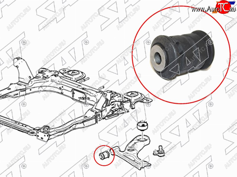 329 р. Сайлентблок рычага передний FR SAT  Chevrolet Aveo  T300 (2011-2015), Chevrolet Cobalt (2011-2019), Ravon R4 (2016-2020)  с доставкой в г. Тамбов