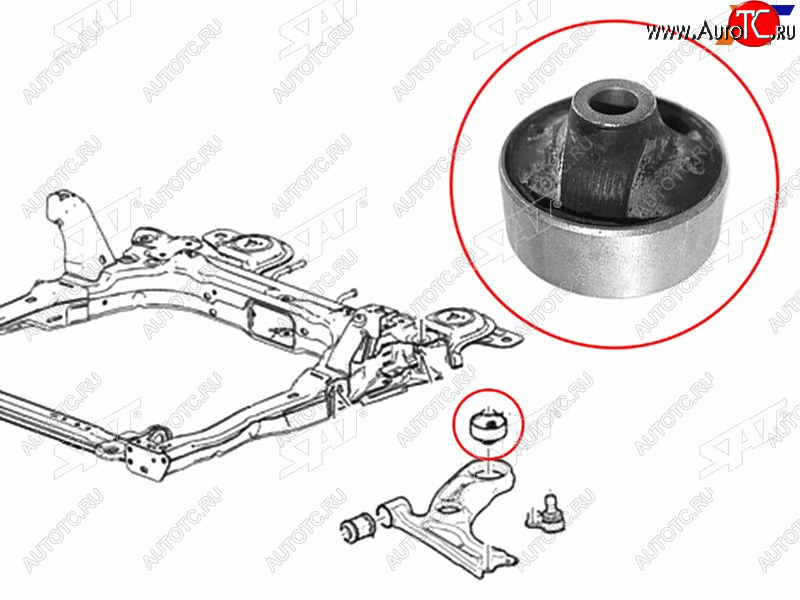 439 р. Сайлентблок рычага задний FR SAT Chevrolet Aveo T300 седан (2011-2015)  с доставкой в г. Тамбов