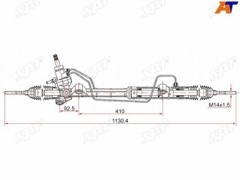 Рейка рулевая LHD SAT Mazda 6 GG седан дорестайлинг (2002-2005)