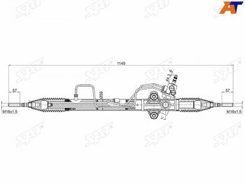 Рейка рулевая LHD SAT Mitsubishi L200 4  рестайлинг (2013-2016)