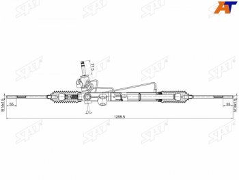 14 949 р. Рейка рулевая 2,0 -2,4V LHD SAT  Mitsubishi Outlander  CU (2003-2009)  с доставкой в г. Тамбов. Увеличить фотографию 1