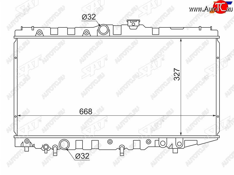 5 899 р. Радиатор SAT  Toyota Corona  T190 (1992-1994) седан дорестайлинг (применимо для Toyota Corolla (E90) 87-92 Carina (T170) 88-92 Corolla Levin 87-91 Corona (T170) 87-)  с доставкой в г. Тамбов