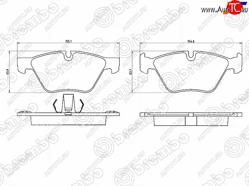 5 449 р. Колодки тормозные передние FL-FR SAT BMW 5 серия F10 седан дорестайлинг (2009-2013)  с доставкой в г. Тамбов