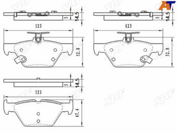 999 р. Колодки тормозные барабанные задние LH-RH SAT  Subaru Legacy  BN/B15 - Outback ( BS/B15,  BT)  с доставкой в г. Тамбов. Увеличить фотографию 1