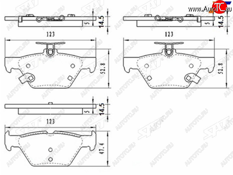 999 р. Колодки тормозные барабанные задние LH-RH SAT  Subaru Legacy  BN/B15 - Outback ( BS/B15,  BT)  с доставкой в г. Тамбов