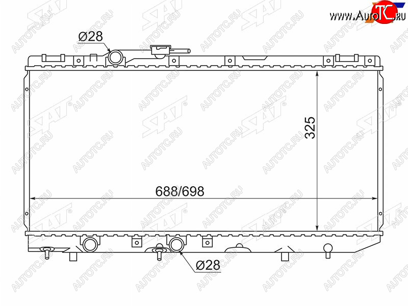 7 649 р. Радиатор SAT  Toyota Corsa  L50 (1994-1997) седан дорестайлинг  с доставкой в г. Тамбов