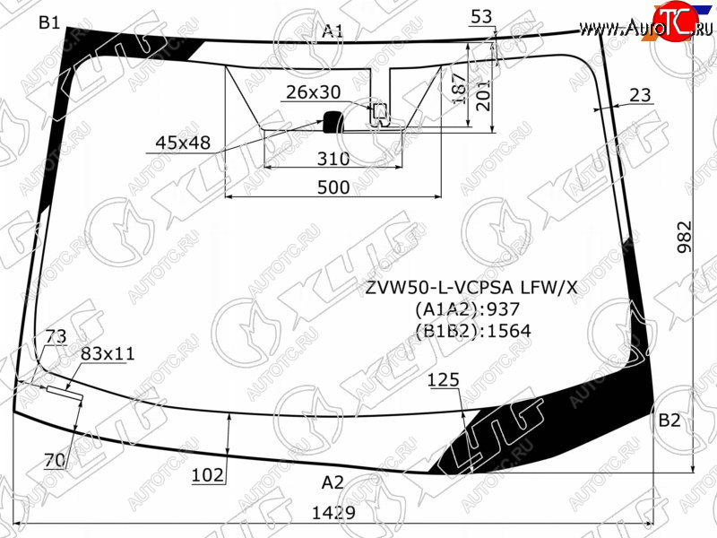 15 899 р. Стекло лобовое (Антенна Датчик дождя) XYG  Toyota Prius  XW50 (2015-2025) дорестайлинг, рестайлинг  с доставкой в г. Тамбов