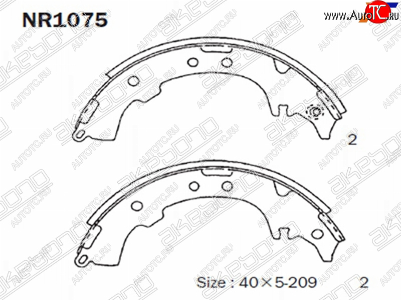 1 699 р. Колодки тормозные зад барабанные RR SAT  Toyota Gaia  XM10 - Rush  J200  с доставкой в г. Тамбов