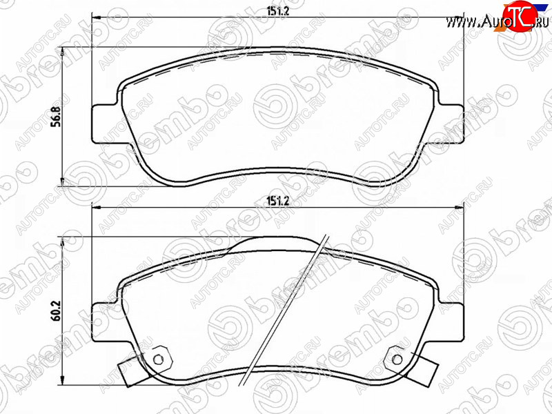 5 299 р. Колодки тормозные передние FL-FR SAT Honda CR-V RE1,RE2,RE3,RE4,RE5,RE7 рестайлинг (2009-2012)  с доставкой в г. Тамбов