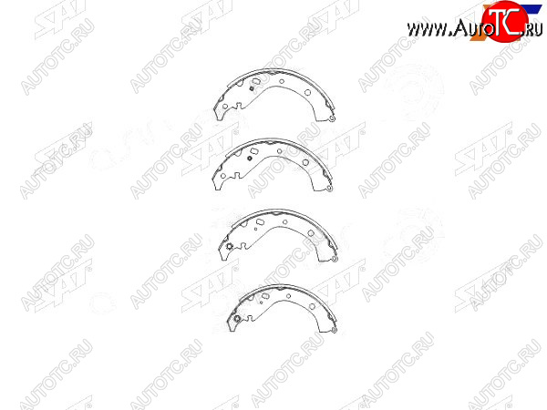 1 429 р. Колодки тормозные барабанные задние LH-RH SAT Toyota Wish XE20 дорестайлинг (2009-2012)  с доставкой в г. Тамбов