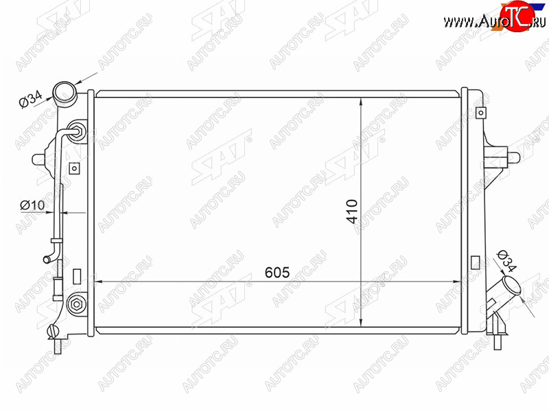 14 849 р. Радиатор охлаждающей жидкости SAT  KIA Seltos (2019-2024)  с доставкой в г. Тамбов