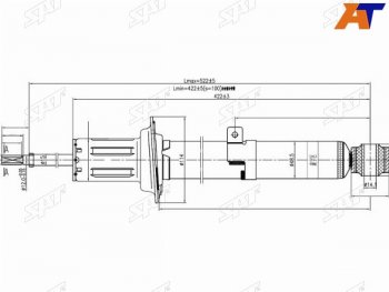 3 599 р. Стойка передняя LH SAT Toyota Mark X X130 дорестайлинг (2009-2012)  с доставкой в г. Тамбов. Увеличить фотографию 1