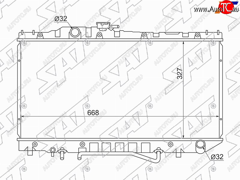 7 999 р. Радиатор SAT  Toyota Corona  T190 (1992-1994) седан дорестайлинг  с доставкой в г. Тамбов