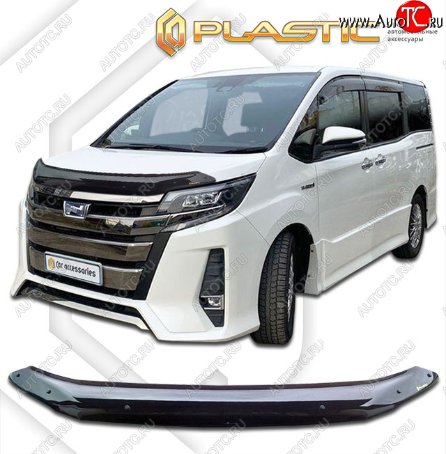 1 899 р. Дефлектор капота (Япония) CA-Plastic Toyota Noah 3 дорестайлинг (2014-2017) (classic черный, без надписи)  с доставкой в г. Тамбов