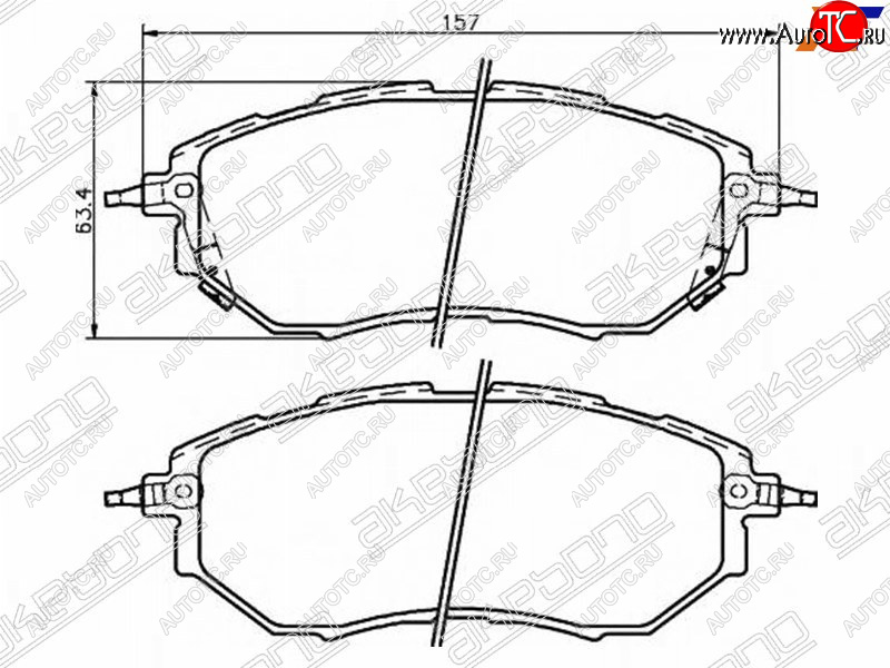 2 659 р. Колодки тормозные перед FL-FR SAT  Subaru Legacy  BH/BE12 (1998-2003) универсал  с доставкой в г. Тамбов