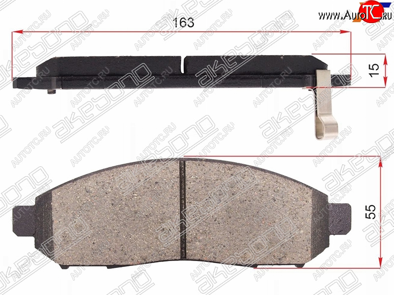 2 089 р. Колодки тормозные перед FR-FL SAT Nissan Pathfinder R51 дорестайлинг (2004-2007)  с доставкой в г. Тамбов