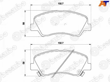 3 699 р. Колодки тормозные передние FR-FL SAT  Hyundai Creta GS дорестайлинг (2015-2019)  с доставкой в г. Тамбов. Увеличить фотографию 1