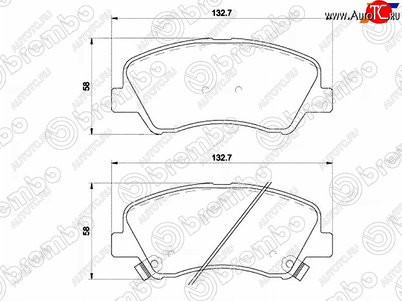 3 699 р. Колодки тормозные передние FR-FL SAT   Hyundai Creta (GS,  SU), Solaris (RBr,  HCR), KIA Rio (3 QB,  4 FB,  4 YB)  с доставкой в г. Тамбов