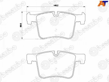 Колодки тормозные передние FL-FR SAT BMW 3 серия F30 седан дорестайлинг (2012-2015)