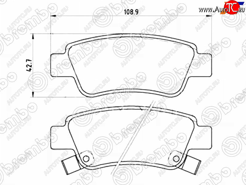 3 699 р. Колодки тормозные задние RH-LH SAT Honda CR-V RE1,RE2,RE3,RE4,RE5,RE7 дорестайлинг (2007-2010)  с доставкой в г. Тамбов