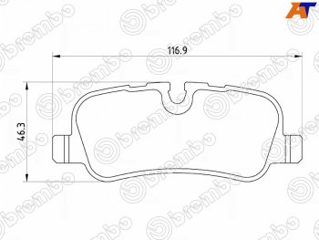 Колодки тормозные задние RH-LH SAT  Discovery ( 3 L319,  4 L319), Range Rover  3 L322, Range Rover Sport  1 L320