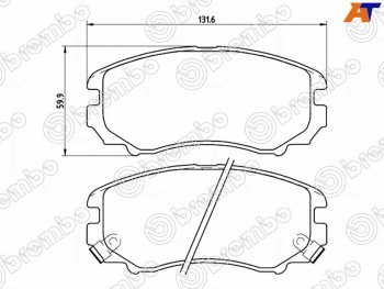 2 999 р. Колодки тормозные перед FR-FL SAT  Chery Tiggo 7 PRO (2019-2024), KIA Soul ( AM,  PS,  SK3) (2008-2022)  с доставкой в г. Тамбов. Увеличить фотографию 1