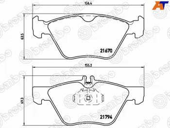 3 299 р. Колодки тормозные перед FR-FL SAT Mercedes-Benz E-Class W210 дорестайлинг универсал (1996-1999)  с доставкой в г. Тамбов. Увеличить фотографию 1