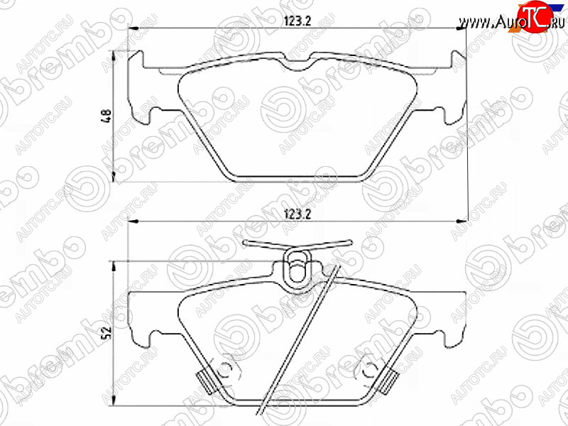 4 799 р. Колодки тормозные задние RH-LH SAT Subaru Legacy BN/B15 дорестайлинг седан (2015-2017)  с доставкой в г. Тамбов