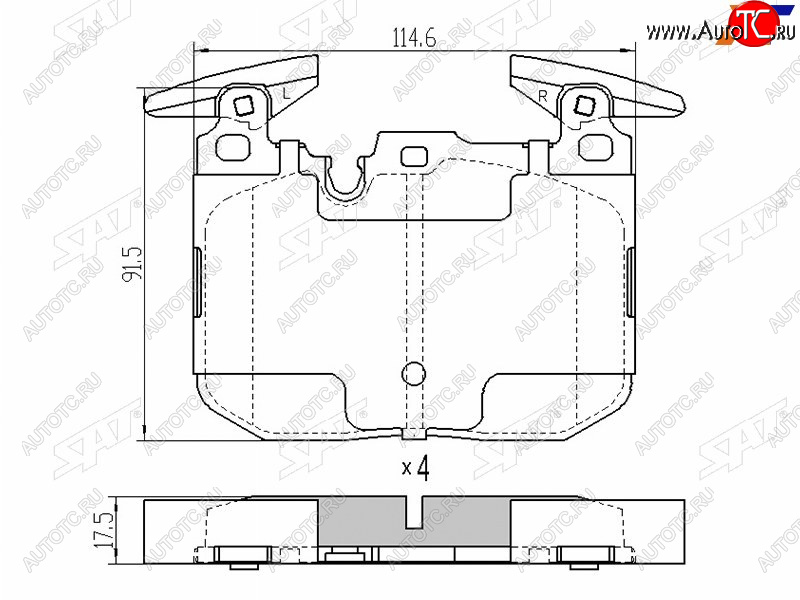 1 849 р. Колодки тормозные передние FL-FR SAT  BMW 1 серия  F20 - 3 серия  F30  с доставкой в г. Тамбов