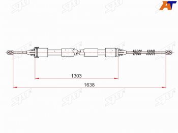 959 р. Трос ручного тормоза LH-RH SAT  Peugeot 206 (хэтчбэк 5 дв.,  хэтчбэк 3 дв.,  универсал,  седан), Partner (M49/M59,  B9)  с доставкой в г. Тамбов. Увеличить фотографию 1